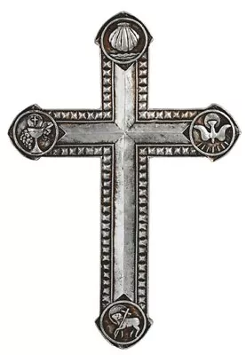 7 1/2  High Wall Plaque Cross In Silver Wall Decor • $25.12