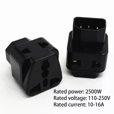 2 In 1 IEC 320 C14 Male To C13 Female Power Adapter PDU/UPS C13 Female Plug YIUK • £5.68