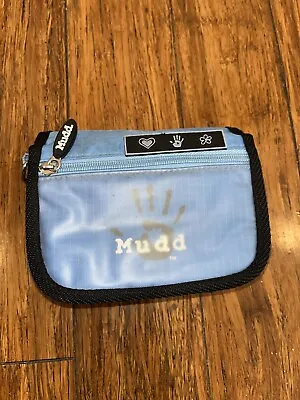 Vintage 90s Mudd Light Blue Bag Purse Multiple Pockets Make Up Bag • $24.88