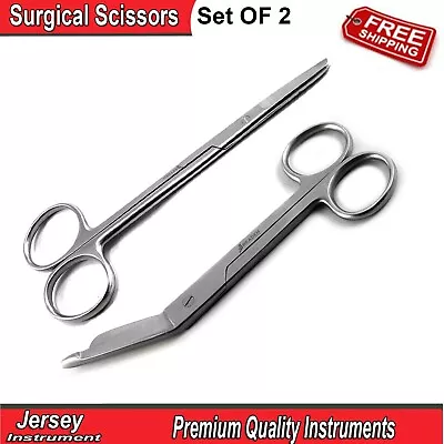 2 PCS Set Medical Scissors Suturing Dissection Stitch Veterinary Surgical Shears • $11.49
