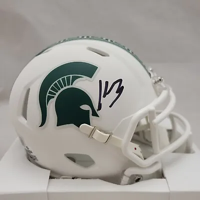 Kenneth Walker Iii Signed Michigan State Spartans White Speed Mini Helmet • $139.99