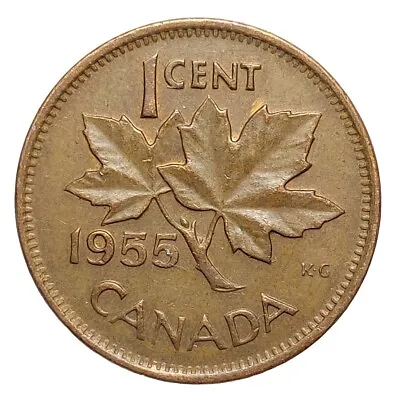 Canada 1 Cent 1955 Coin S200 • £2.99