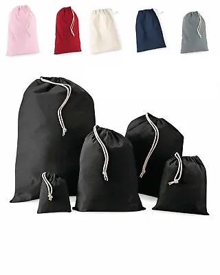 Drawstring Laundry Bag Eco Bag Cotton Plain Reusable Storage Large Washing Bags • £2.53