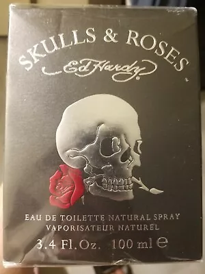 Ed Hardy: Skulls And Roses 100ML/3.4FL.OZ. (EDT) For Men  Sealed  New In Box. • $45