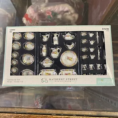 New Mayberry Street Miniatures Tableware Set 40 Pieces Dishes Dollhouse 2017 • $22.99