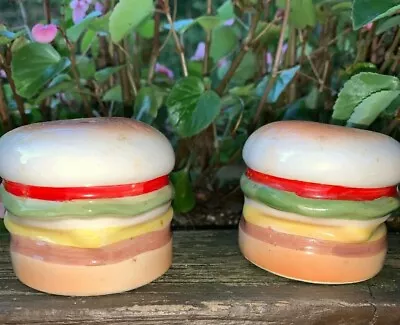 Cheeseburger In Paradise McDonald's Big Mac Pickle Salt & Pepper Shakers ❤️tb9j4 • $27