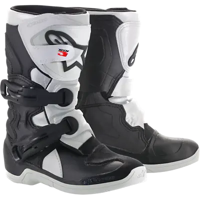 Alpinestars Tech 3S Kids Boots - Black/White -  Size 12 • $151.98