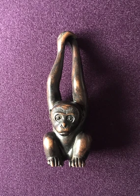 £22.50 • Buy 2.75” Hand Carved Dark Wood Netsuke Figurine - Monkey Signed