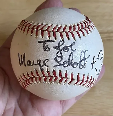 MLB Cincinnati Reds Baseball Game Owner Signed To Joe Marge Schott + Dog’s Paw • $149.99
