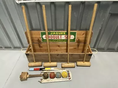 Jaques 125 Croquet Set Older Set With Heavier Hoops  Everything You Need. • £225