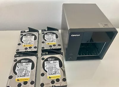 £200 • Buy QNAP TS-412 4 BAY NAS RAID SERVER Network Attached Storage + 4x 2TB WD Ent HDD