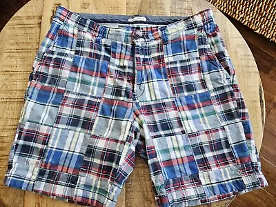 Nautica Men's Madras Patchwork Shorts Size Size 34W Classic Fit  • $15.95