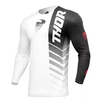 Thor 2024 Prime Analog Offroad Dirt Bike Motocross Jersey Black/White • $64.95