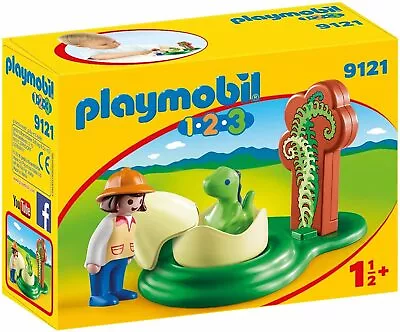 Playmobil 1-2-3 9121 Girl With Dinosaur Egg 18 Months+ • $25