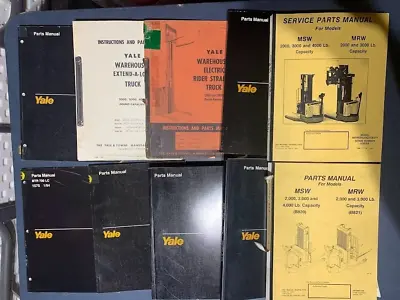 Lot # 3 - Ten Fork Truck Repair Parts & Service Manuals Books Yale Forklifts & • $79.95