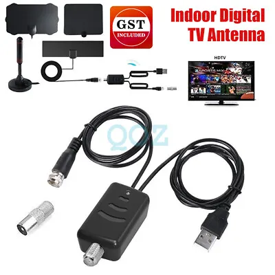 $9.65 • Buy Indoor HDTV Digital TV Antenna Amplifier Signal Booster Cable Adapter For TVFox