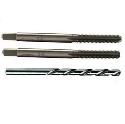 High Carbon Steel   8-40 Tpi  3 PIECE   Tap Set  With Cobalt Drill Bit   NEW • $27.99