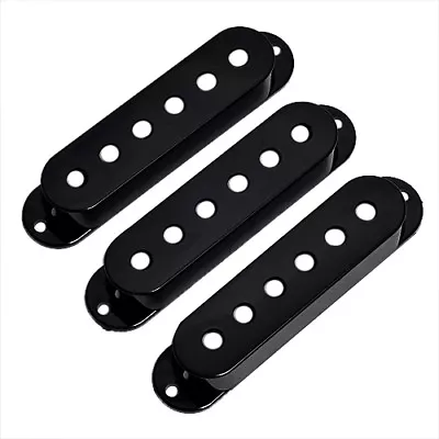 Single Coil Pickup Covers For Fender Straocaster Start Guitar Black Set Of 3 Pcs • $14.29