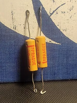 Vintage Sprague Capacitor Pair .022 Uf 100v Cream Guitar Tone Cap Test .021-.022 • $21.99