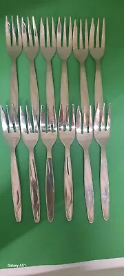 Vintage Fedora Cake Forks Stainless Steel  X 12 • $25