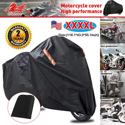Waterproof Motorbike 4XL Motorcycle Cover For Winter Snow Rain Storage Outside • $29.89