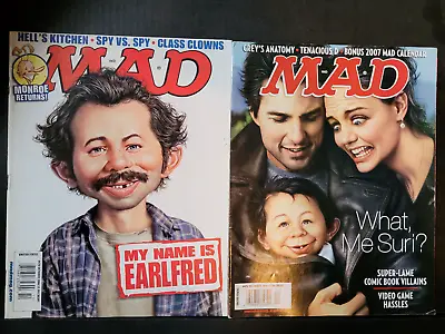 MAD Magazine Lot- #470 & 472 ~~ Oct & Dec 2006~ Earlfred - Suri Cruise ~SCARCE! • $7.99