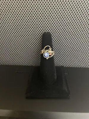 Vintage Handmade Lapis Lazuli Ring Sterling Silver Ring; Size 7.25 • $19.95