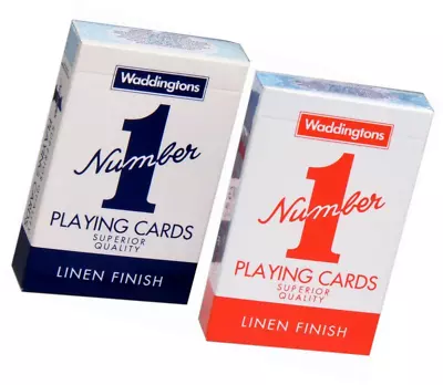 Waddingtons No.1 Classic Playing Cards Decks Of Red & Blue Poker Game Brand New • £5.95