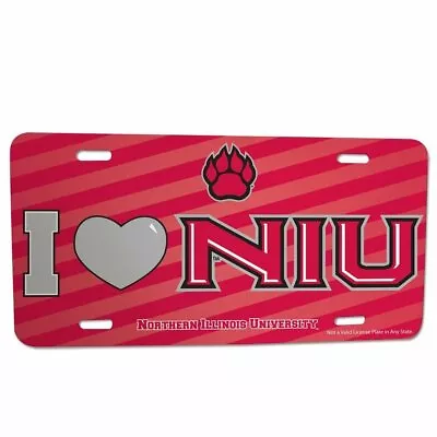 Northern Illinois University - License Plate - I Love NIU • $14.95