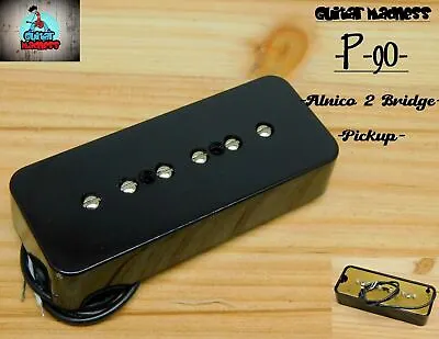 G.M. P-90 Soap Bar Pickup Bridge Black Alnico 2 For Gibson Epiphone ® • $19.90