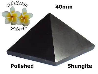 4cm Shungite Polished Pyramid EMF Protection Crystal Genuine Shungite • $26.95