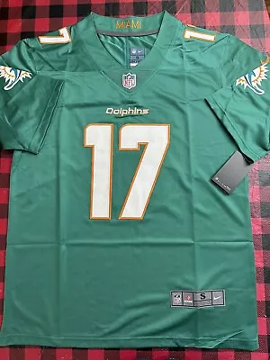 Miami Dolphins #17 Jaylen Waddle Stitched Green Football Jersey Men's Size S NWT • $65