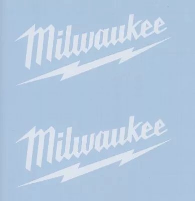 2x MILWAUKEE TOOL 8  White  Decals  Stickers For Toolbox  Cars  Windows  Decal • $8.98