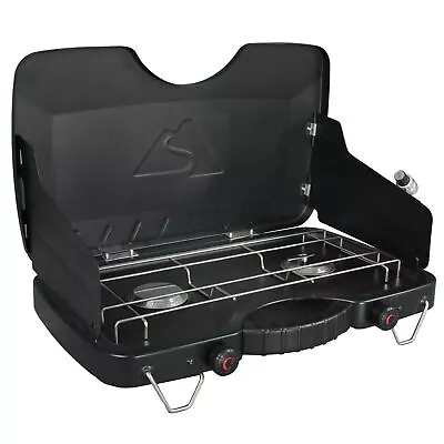 Camping Stove 2 Burner Propane Gas Camping Stove GCT2208W Black • $39.97