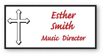 Church Name Badge #4 Personalized Custom For Your Organization Magnetic Fastener • $14.99