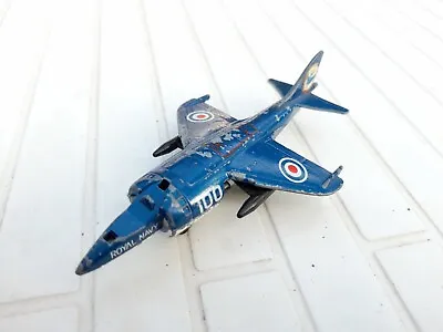 Vintage Matchbox Sb 27 Skybusters Harrier Royal Navy Blue Diecast Original • $4.32