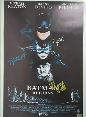 Michael Keaton Michelle Pfeiffer  Autographed Signed Poster 16  X 24  + COA • $219.99