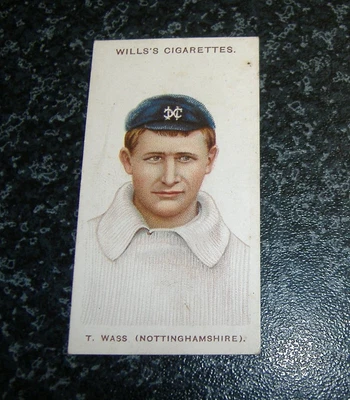£4.75 • Buy Wills - Cricketers 1908 (Large S) No18 - T. Wass, Nottinghamshire