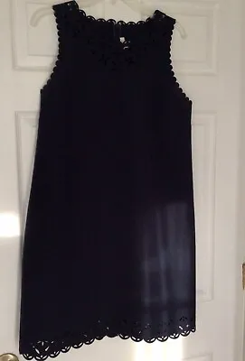 J.crew Lds Dress Navy Scalloped Neck/bottom New/wotags Everything Dress Mint • $43