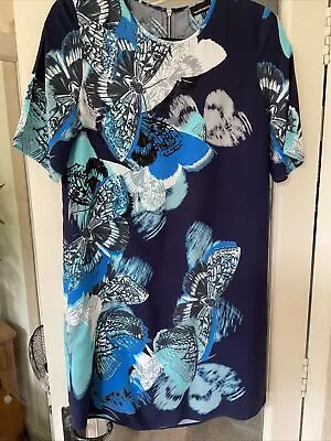 Warehouse Size 10 Blue Butterfly Dress/ Tunic  • £2.99