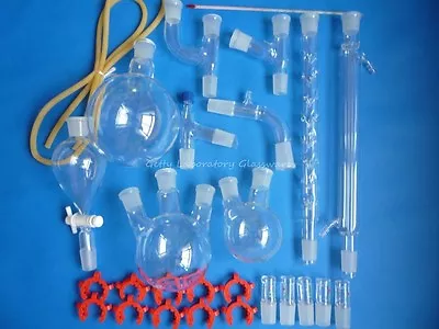 Organic Chemistry Laboratory Lab Glassware Glass Kit Distilling Kit 24/29 Joints • $180.66