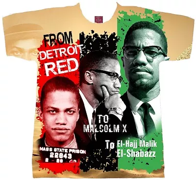 Malcolm X Detroit Red  T-shirt. Malcolm X Harlem . Martin Luther King Tee • $21.99