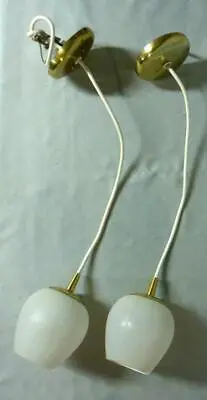 Eames Nelson Era Imperialites Mid Century Modern Teardrop Hanging Light Lamp Set • $75