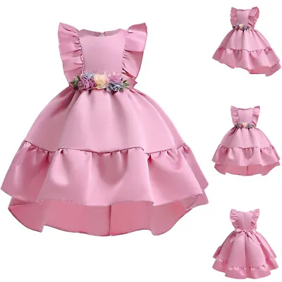 Flower Girls Wedding Bridesmaid Tutu Dresses Kids Princess Christmas Party Gown • $25.90