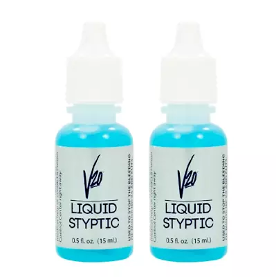 VITE V20 Liquid Styptic Stop Minor Bleeding .5oz/15ml  ~2 Bottles~ • $8.95