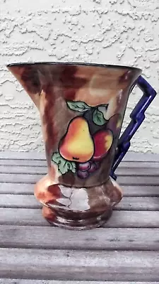 H & K Tunstall England Pottery Fruit Pitcher 6.25   Signed Crazing Free S/H  • $49.99