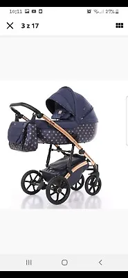 Baby Pram 3 In 1 Imperial Tako Laret Leather Buggy Set Travel Pushchair • £250