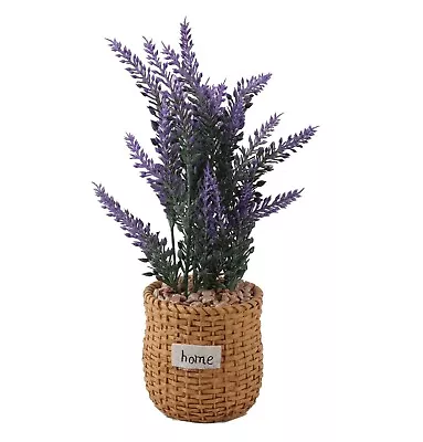 Artificial Lavender Plant In Pot Potted Flowers Fake False In/Outdoor Garden • £9.99