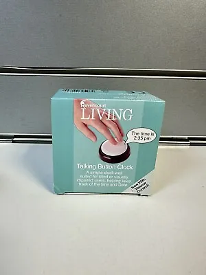 Ravencourt Living Talking Button Clock With Volume Control | BRAND NEW • £10