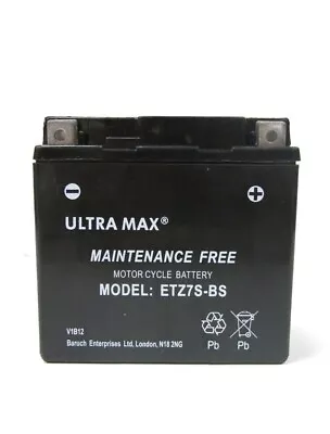 ULTRAMAX ETZ7S Motorbike Battery REPLACES YUASA YTZ7S • £22.99